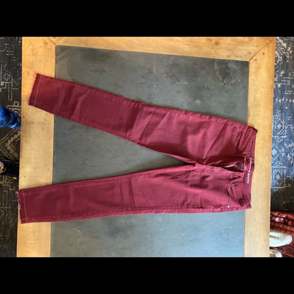 Articles of Society in cranberry skinny jean